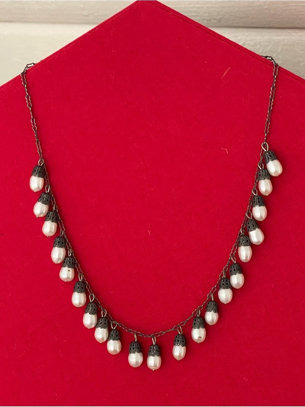 Vintage Liz Palacios necklace silver tone.